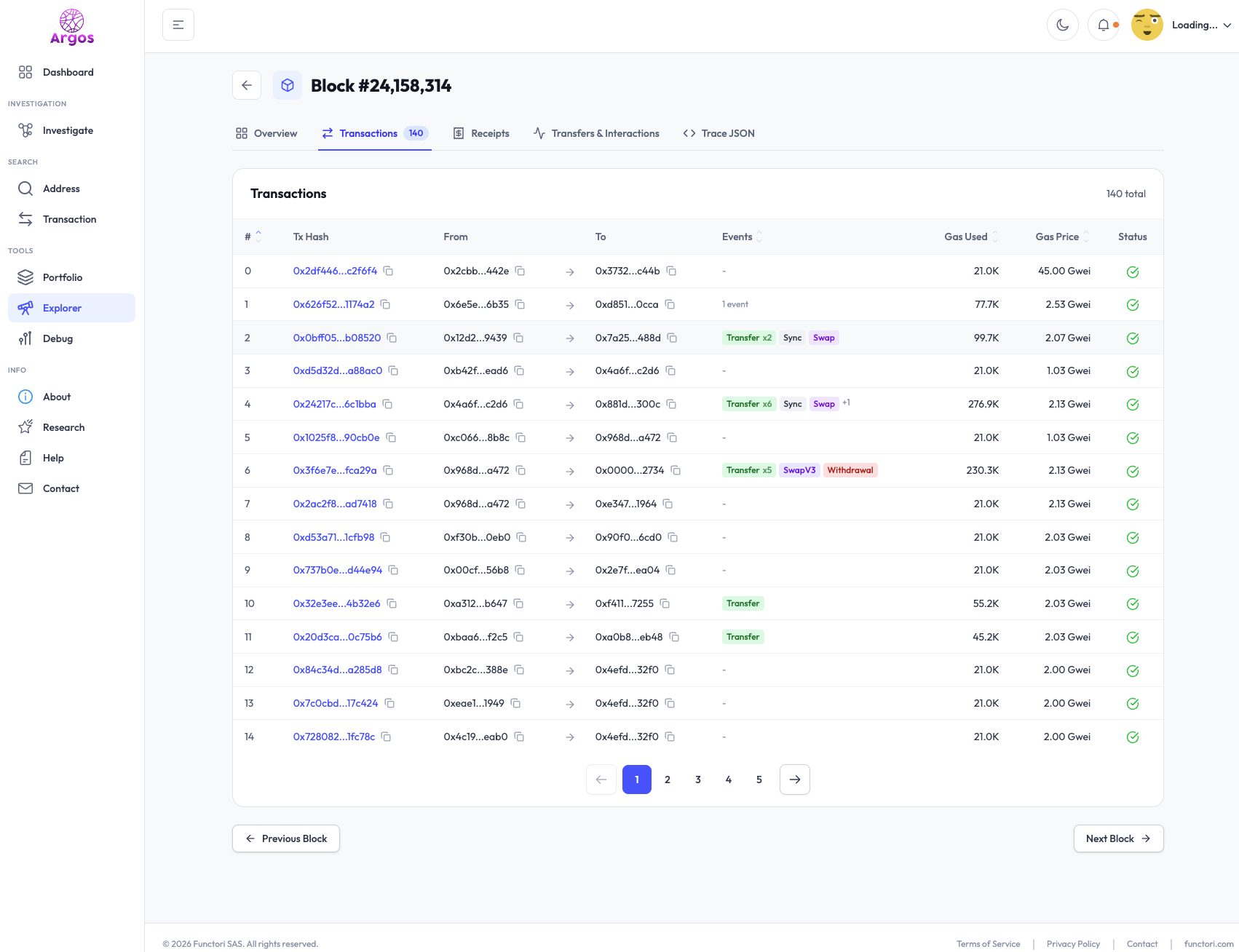 Argos - Sovereign Blockchain Intelligence Platform